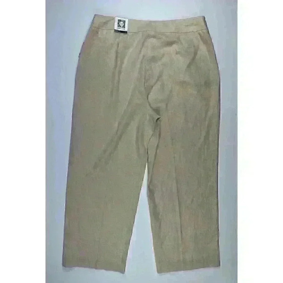 NEW! Anne Klein Women's 12 Linen-Blend High-Rise Crop Pants NWT $89 - Picture 2 of 3